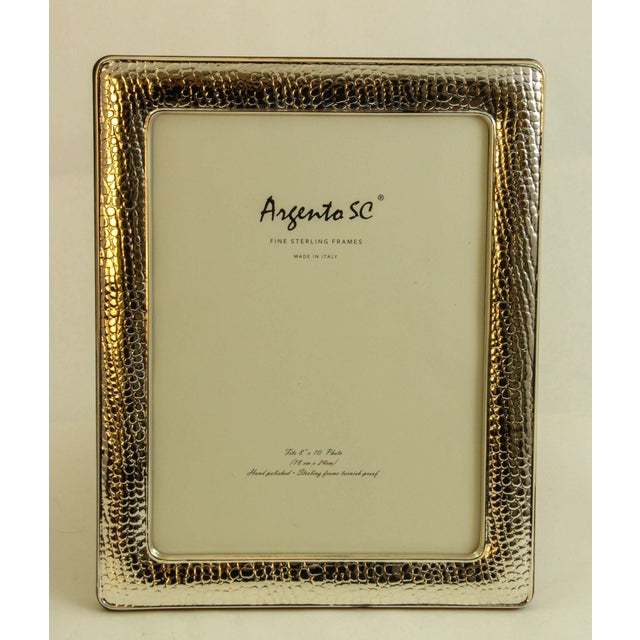 Sterling Silver Argento Sc Italian Textured Photo Frame