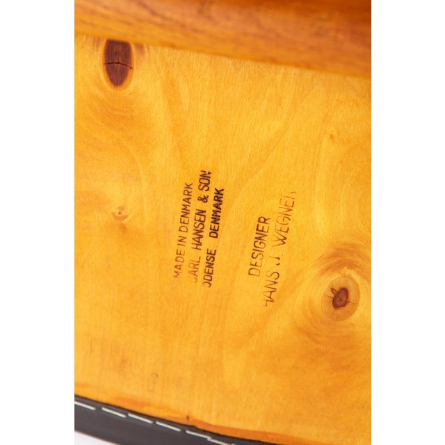 Danish Oak CH29 Sawbuck Chair by Hans J. Wegner for Carl Hansen & Son, 1960s For Sale - Image 9 of 10