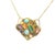 Modern Luna Felix MultiColored Gemstone 22k Yellow Gold Pendant Necklace For Sale - Image 3 of 5