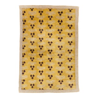 Galerie Shabab Collection Mid-20th Century Turkish Anatolian Deco Throw Rug For Sale