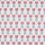 SAMPLE - Schumacher Mia Tulip Fabric In Delft & Crimson For Sale