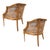 Wood Frech Country Caned Accent Chairs For Sale - Image 7 of 7