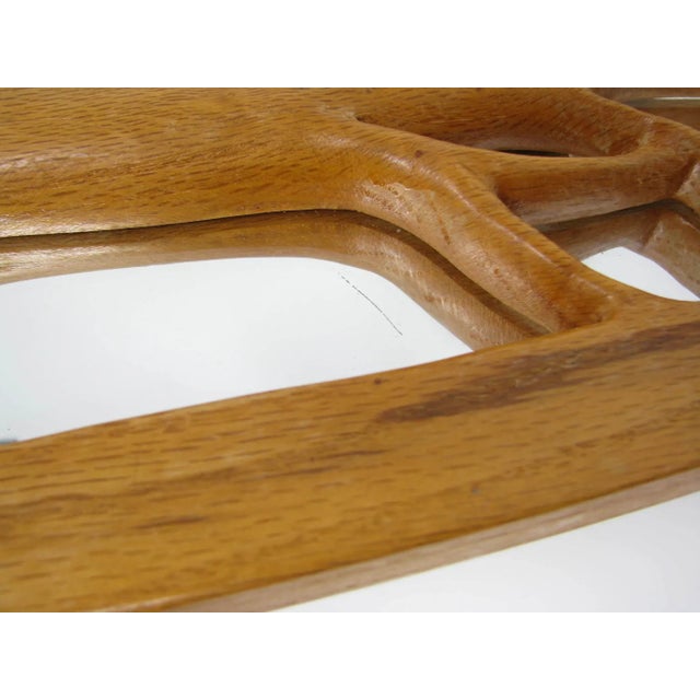 Vintage Don Brookens Hand Carved Wood Tree Frame With Mirror For Sale - Image 10 of 13