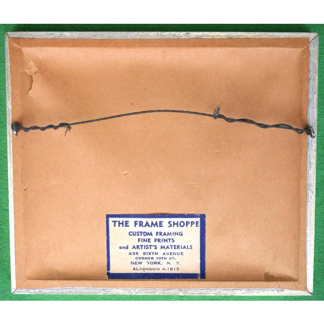 Print Sz: 4 1/4"H x 5"W Frame Sz: 5 1/4"H x 6"W w/ silver gilt frame