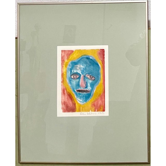 Robin Winters, Conceptual Pop Art Color Oil Monotype Painting Abstract Figure Robin Winters, 1986 For Sale - Image 4 of 4
