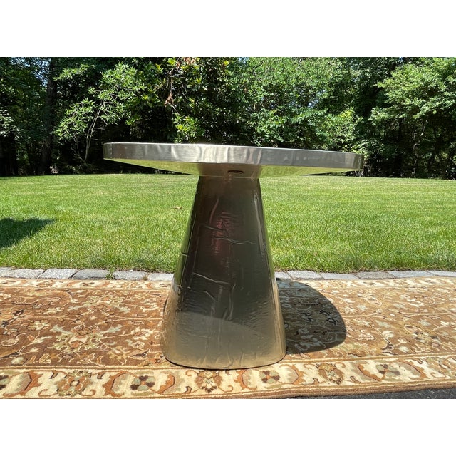 Jonathan Adler Talitha Starburst Nickel-Plated Metal Accent Table For Sale In Philadelphia - Image 6 of 11