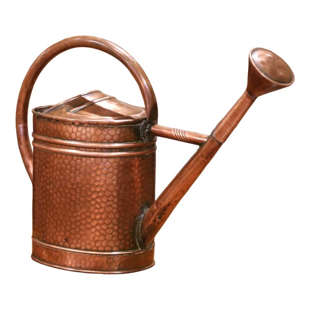 19th Century French Brass and Copper Watering Can From Normandy For Sale