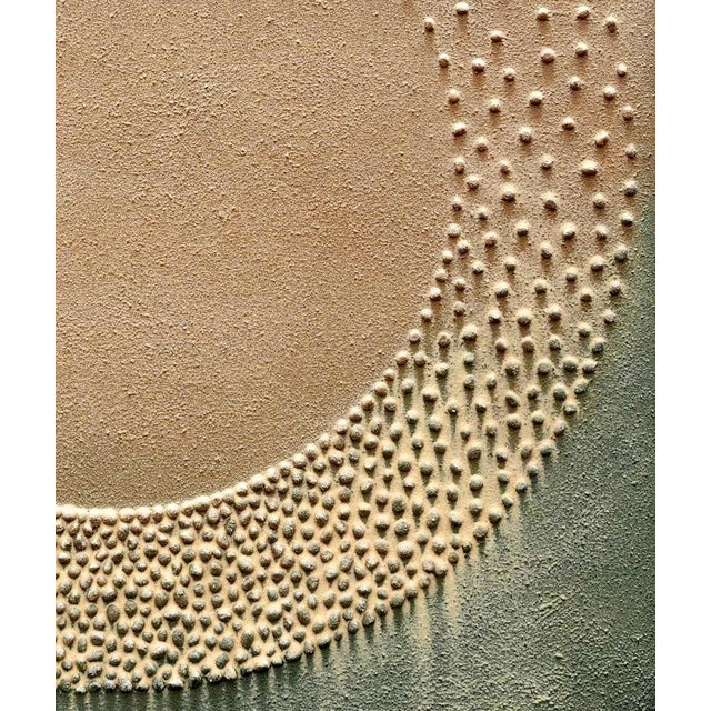 Pebbles, sand and pigment on panel, frame not necessary as it has worked edges. Artist Statement My artistic practice has...