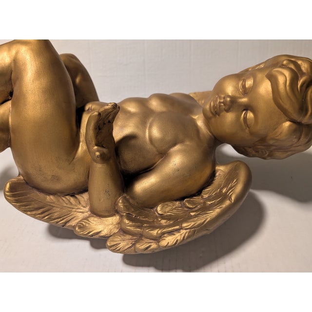 French Putti Cherub Angel Sculpture Sitter For Sale - Image 16 of 17