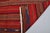 Vintage Crimson Red Turkish Striped Kilim Rug With Geometric Border Details For Sale - Image 4 of 10