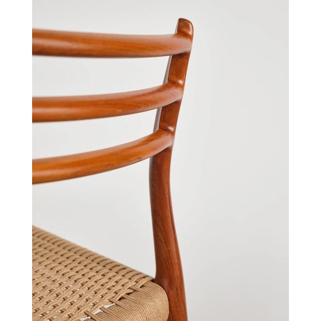 Model 78 Dining Chairs in Teak with Paper Cord Weave by Niels O. Møller for j.l. Møllers, Denmark, 1960s, Set of 6 For Sale - Image 13 of 18