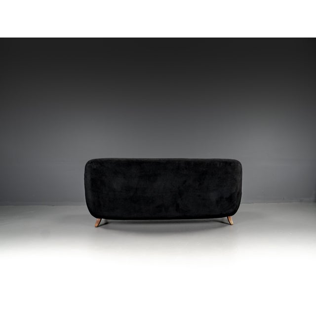 Wood Sofa in Boucle Fabric attributed to Flemming Lassen, 1940s For Sale - Image 7 of 18