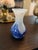 Contemporary White and Cobalt Blue Vase Polish Glass For Sale - Image 4 of 8