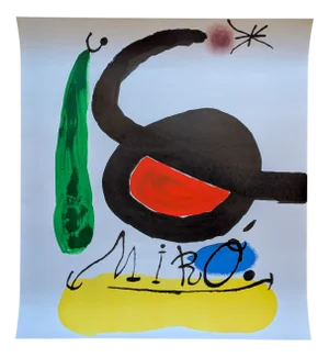 Joan Miro, Abstraction in Colors, Signed Color Lithograph, 1970s