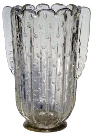 Art Deco Bullicante Murano Glass Vase from Barovier, 1930s