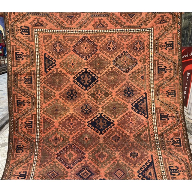 Antique Turkmen Yomut Hand-Knotted Wool Area Rug - 5'3" X 8'1" For Sale - Image 11 of 14