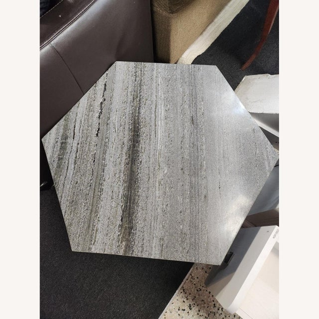 Light Gray Stone Coffee Table Custom For Sale - Image 4 of 8