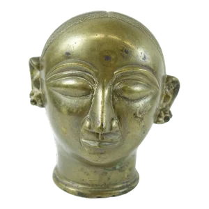Antique 19th Century Bronze African Sculpture Bust of a Woman