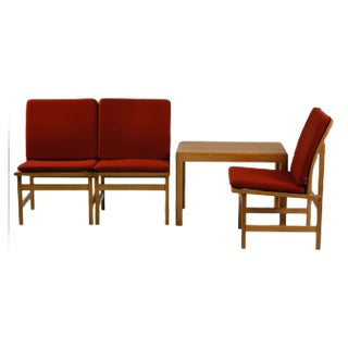 Model 3232 Lounge Chairs by Børge Mogensen for Fredericia, 1960s, Set of 4 For Sale