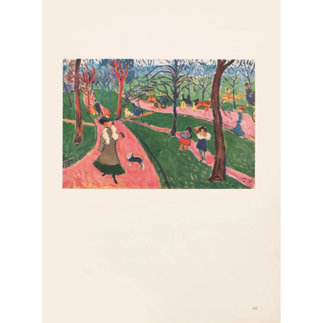 The School of Paris 1943 After André Derain "Hyde Park", First Edition Parisian Offset Lithograph For Sale - Image 3 of 8