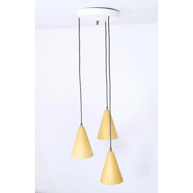 Yellow Pendant Lamp in Aluminum, 1960s For Sale - Image 4 of 7
