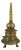 Antique Indian Dawat Bronze Inkwell in the Shape of a Stupa Pagoda, India, 19th Century For Sale