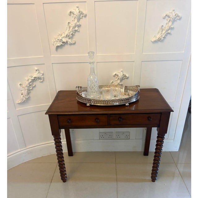 Wood Antique Georgian Mahogany Side Table with Barley Twist Legs, 1830 For Sale - Image 7 of 13