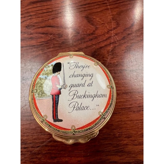 Handpainted enamel box on copper with 24ct gold plated fittings. Made in England by Halcyon Days. This rare find would...