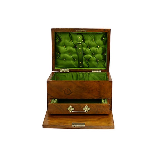 Antique English Rosewood Jewelry Box Chairish