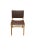 Pair Teak Wood Framed Chairs, With Woven Leather Seat For Sale - Image 4 of 5