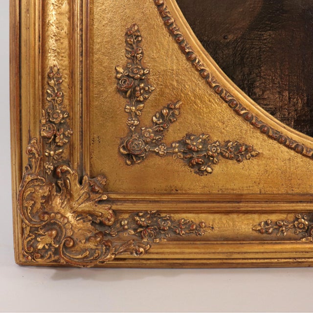 Mid-19th-Century French School Genre Painting, "Feeding the Bird" Evoking the Tradition of Greuze For Sale - Image 17 of 18