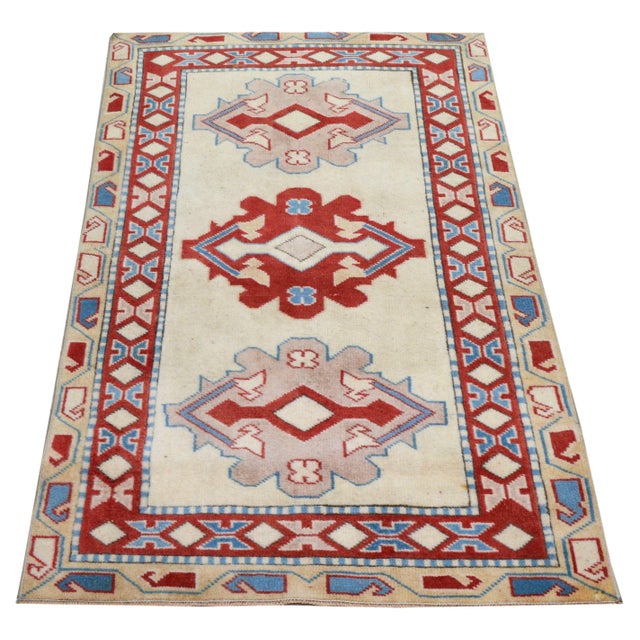 Vintage Turkish Anatolian Hand-knotted with care using traditional rug-making techniques, this wool rug blends timeless...