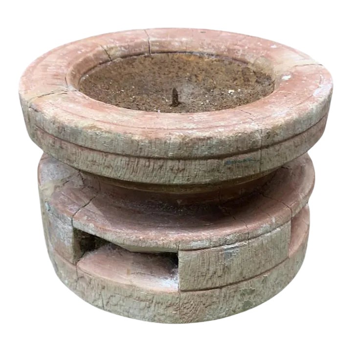 Vintage Indian Seed Extractor Candle Holder | Chairish
