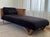 Mid-Century Modern 1960's MCM Sofa Chaise - Reupholstered in Black Chenille and a Burnt Orange/Tan/Brown Paisley Cotton Fabric For Sale - Image 3 of 5