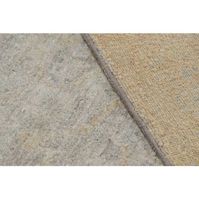 Textile Rug & Kilim’s Oushak Style Rug in Beige-Brown and Gray With Floral Patterns For Sale - Image 7 of 7