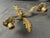 1960s Pair of Antique French Rococo Style Gilt Brass Candelabras Wall Candle Sconces For Sale - Image 4 of 5
