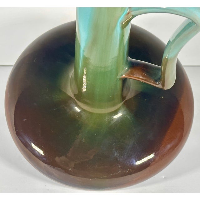 Turquoise Clement Massier Golfe Juan Art Pottery Chamberstick c.1900 For Sale - Image 8 of 16