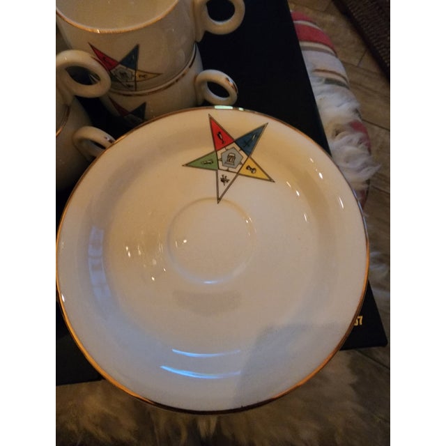 Eastern Star Mason's Demitasse Set For Sale - Image 9 of 9