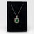 Modern 1.4ct Emerald Pendant With Natural Diamonds Accents: Solid 14k Gold, 7x5mm For Sale - Image 3 of 9