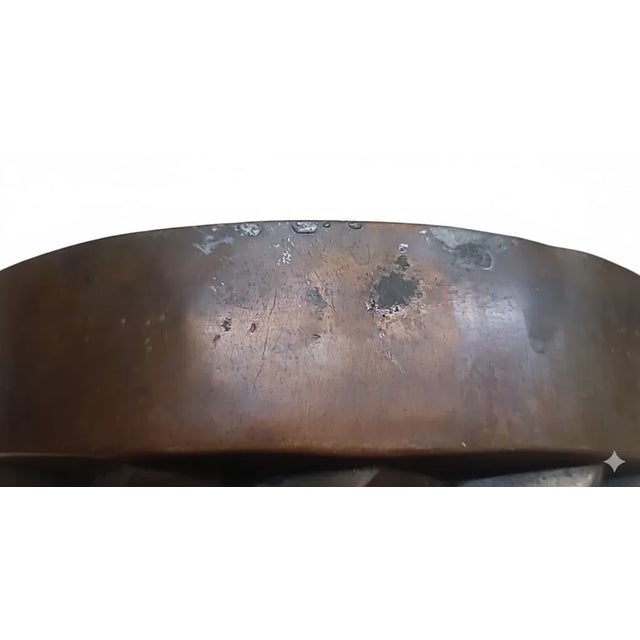Antique 19thC Copper Turk’s Head Mold – Dovetail Seam, Swirled Bundt For Sale - Image 10 of 12
