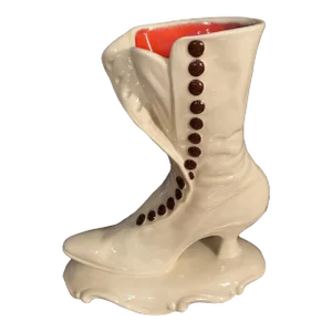 Vintage Late 20th Century Victorian Ceramic Women's Shoe
