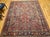 Antique Persian Heriz Serapi Rug, Hand-Knotted Wool, All-Over Geometric Pattern, Brick & Navy, 8x9 For Sale - Image 15 of 15