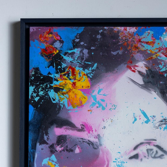 Mixed media on MDF. Framed. Image size: 60 x 40 cm. Unsigned.