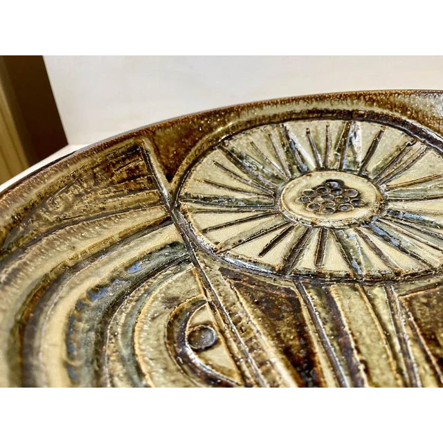 Glazed Abstract Stoneware Bowl by Noomi Backhausen for Søholm, 1960s For Sale - Image 4 of 10