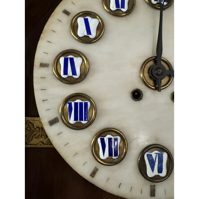 Vintage Pendulum Clock in Wood For Sale - Image 11 of 13