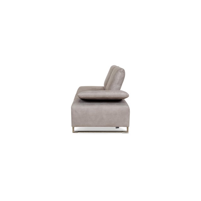 Ramon Leather Two-Seater Gray Sofa from Koinor For Sale - Image 10 of 11