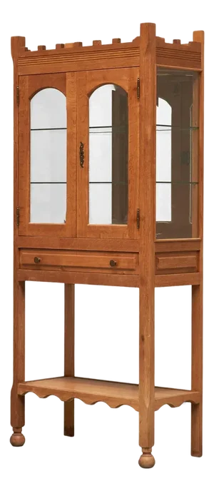 Glazed Display Cabinet in Oak by Henning Kjaernulf, 1970s