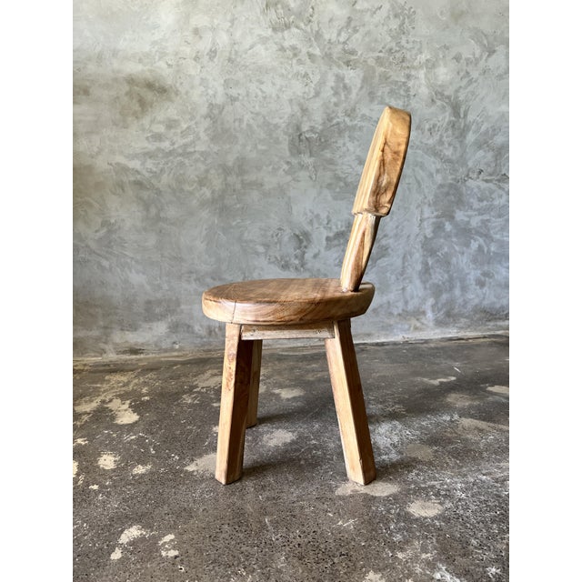Small Children's Chair in Natural Blond Teak with Three-Bar Back For Sale - Image 18 of 18