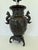 1980s 1980s Asian-Inspired Bronze-Tone Metal Vase Lamp With Dragon & Bird Relief, Tripod Base For Sale - Image 5 of 12
