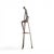 Ruth Bloch Signed 4/15 Israeli Man on Stool Bronze Sculpture For Sale - Image 4 of 10
